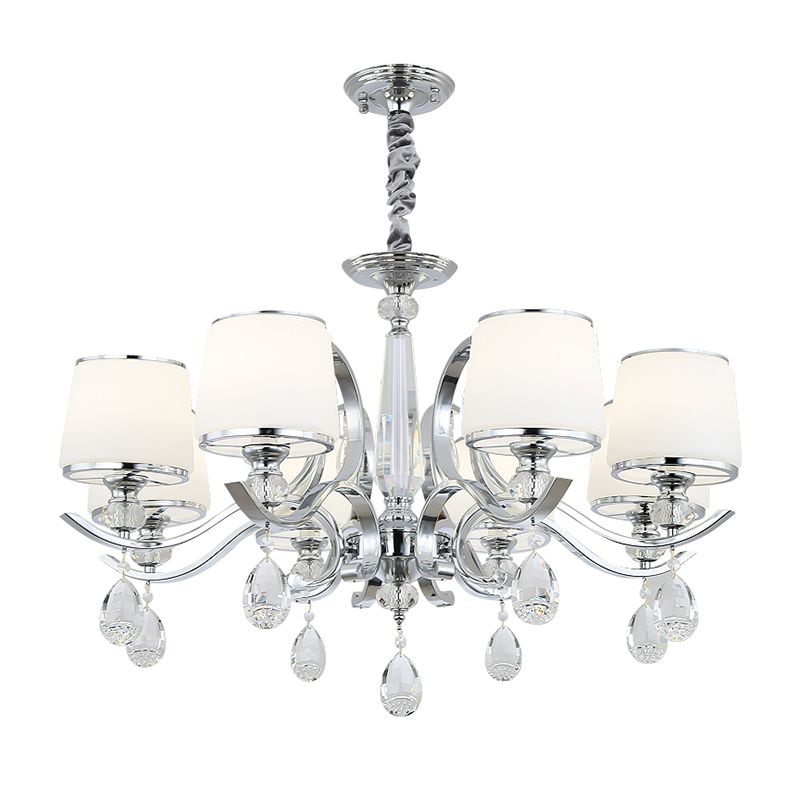 Nordic Modern Style Hanging Pendant Light Metal Chandelier Lighting with Glass Shade