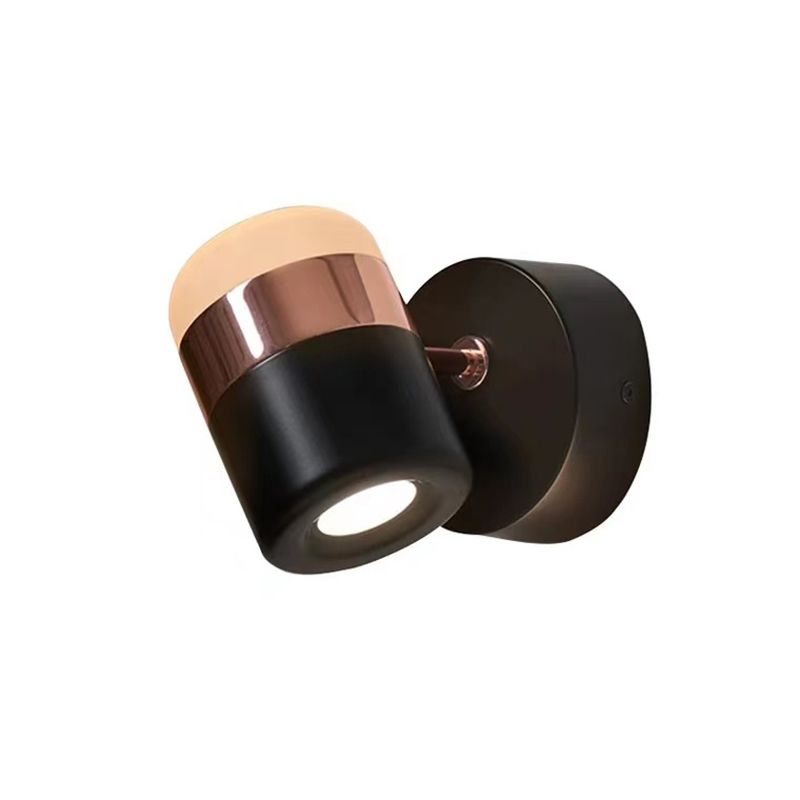 Shaded Wall Mount Light Fixture Simple Metal 1 Light Wall Mount Lamp