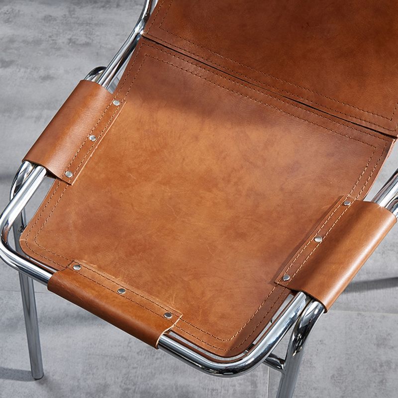 Contemporary Kitchen Dining Chairs Faux Leather Side Chairs with Silver Legs