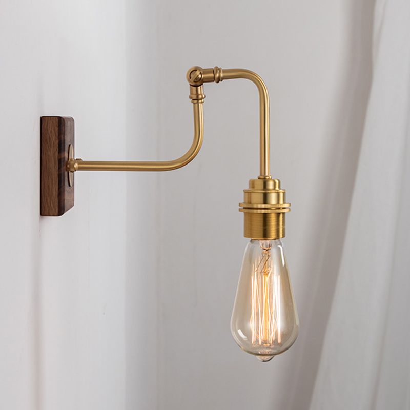 Japanese Style Wooden Vanity Light Adjustable Vanity Lamp for Shower Room