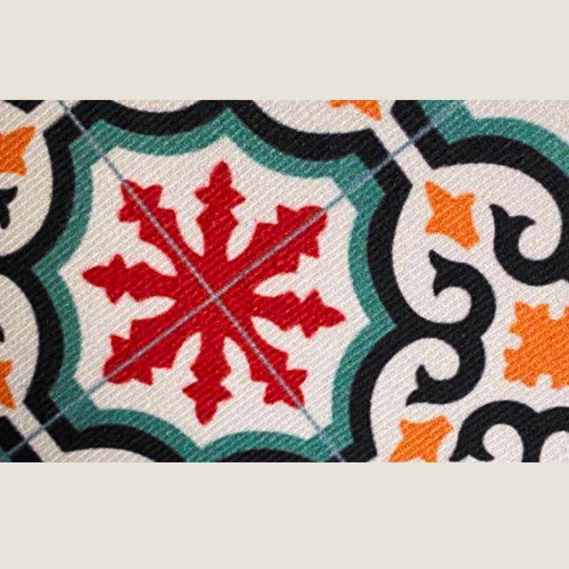 Decorative Floral Printed Rug Modern Marble Surface Carpet Stain Resistant Rug for Living Room