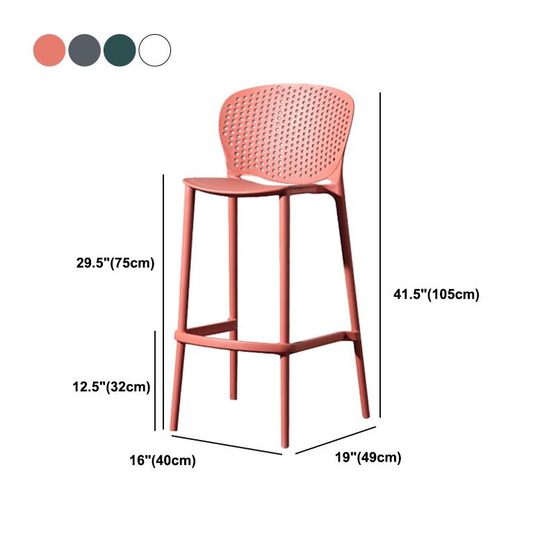 Contemporary Style Stackable Bar-stool Plastic Counter Bar Stool for Home