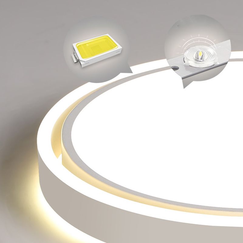 Moderne plafondmontagelamp met ronde acrylkap voor woonkamer