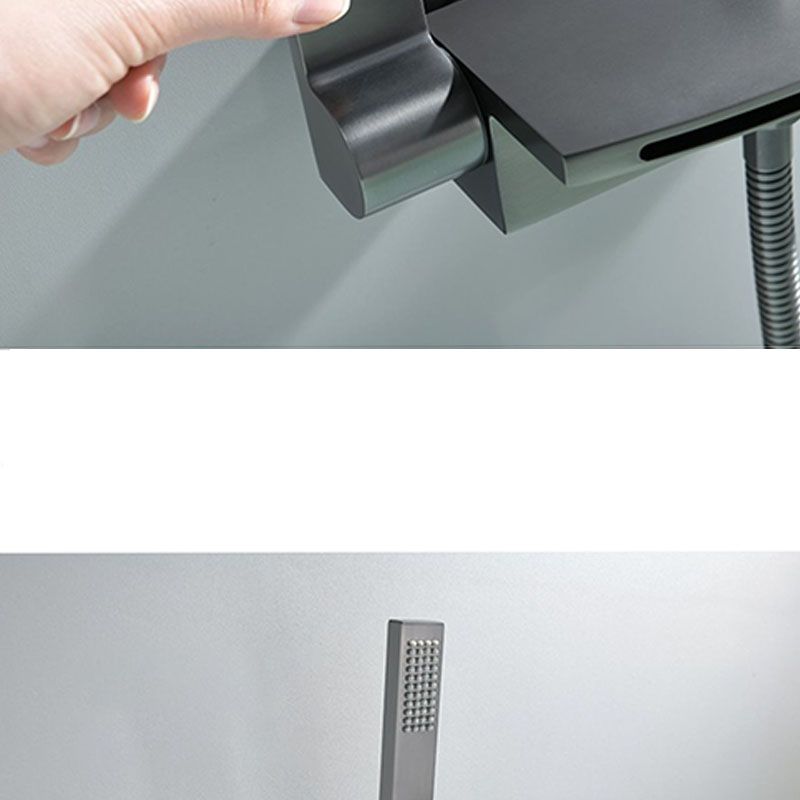 Modern Bathtub Faucet Handheld Shower Head Wall-mounted Waterfall Faucet