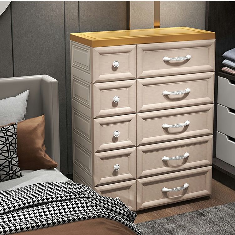 Modern Non-Hanging Armoire with Legs Plastic Storage Cabinet