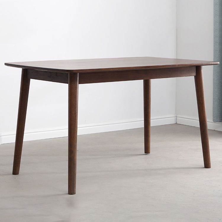 Contemporary Solid Wood Rectangle Shape Dining Furniture 4 Wood Legs Formal for Dining Furniture