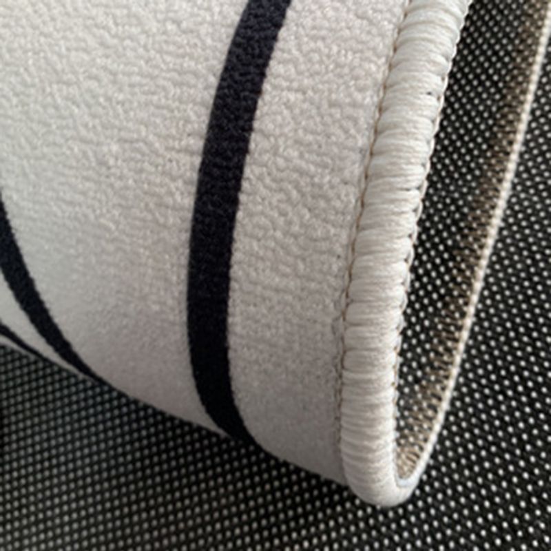 Zwart modern tapijten polyester gestreepte patroon tapijt wasbaar tapijt voor woonkamer