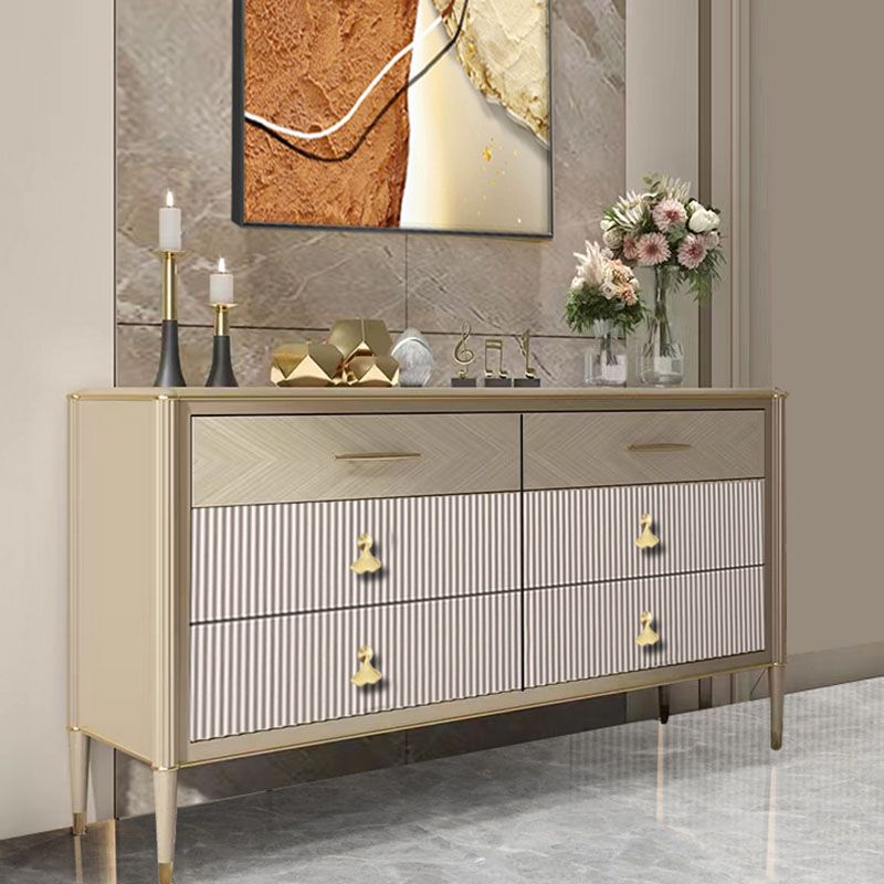 Modern Horizontal Combo Dresser Wood Storage Dresser for Bedroom
