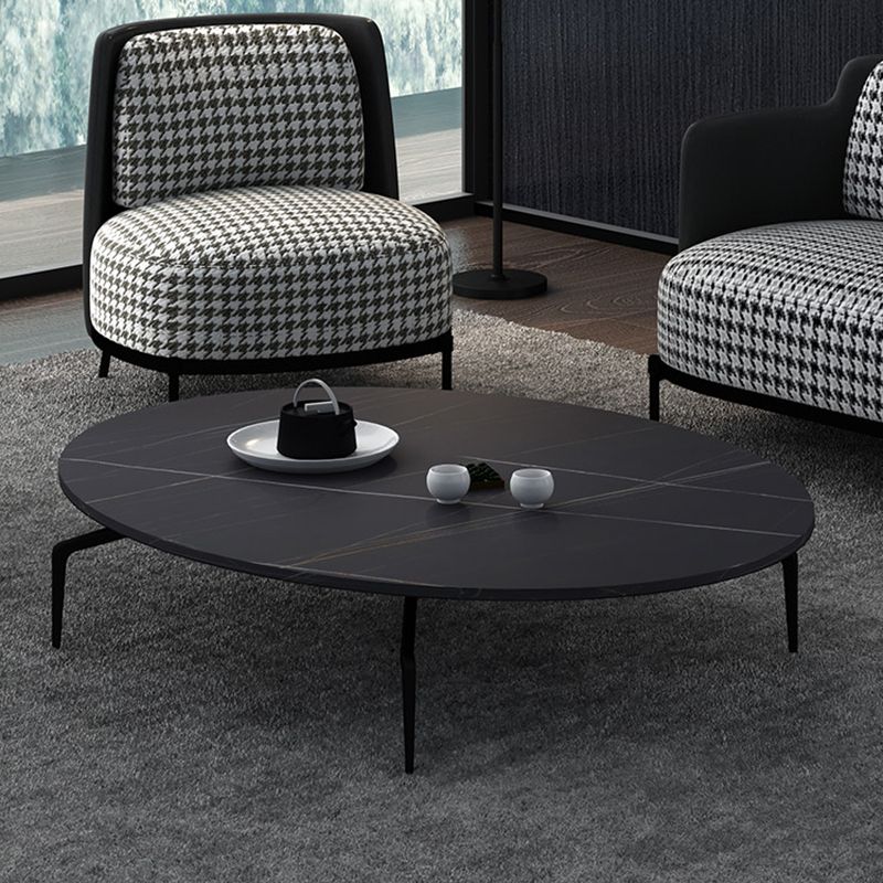 Modern Style Cocktail Table Rock Slate Top Rectangular & Oval Coffee Table