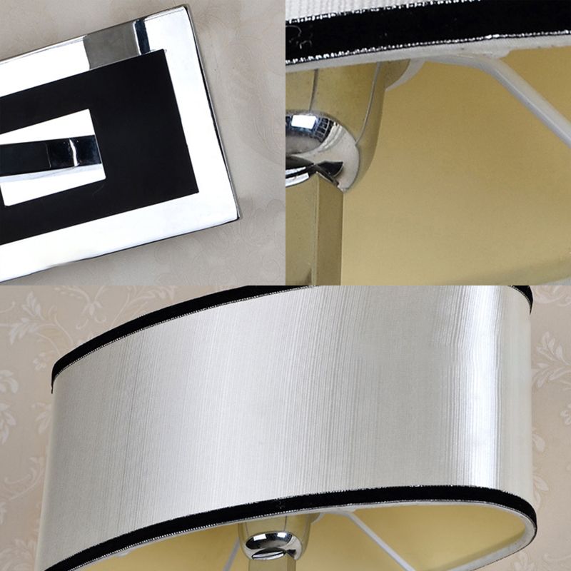 Oval Wall Light Sconce Modernism MODEBLIST ESSUNZIONE Led Sconce Light in Chrome per il letto