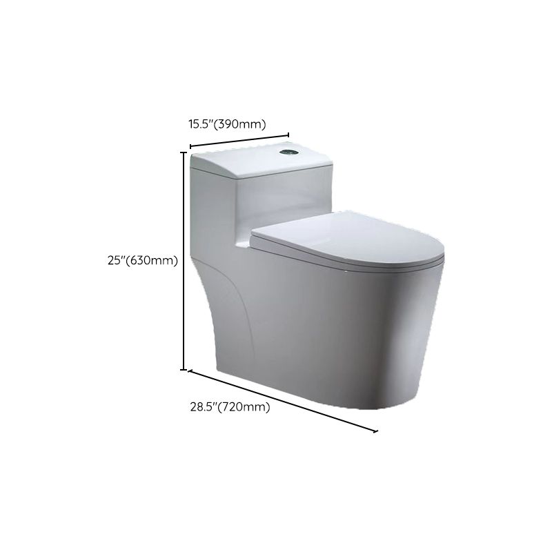 Contemporary Ceramic Floor Mounted Toilet Indoor All-In-One Toilet Bowl