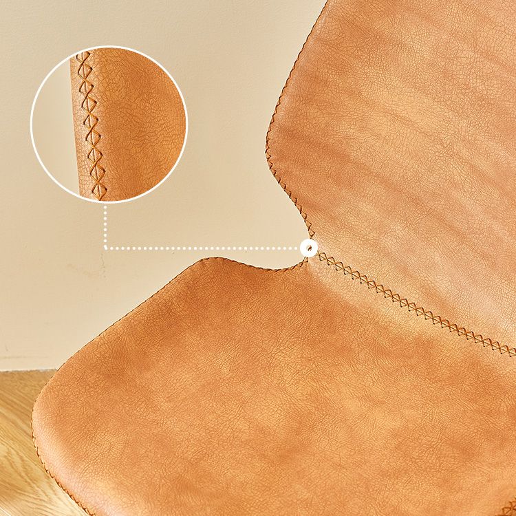 Comedor Silla de comedor industrial Wingback Sillas laterales sin brazos de metal