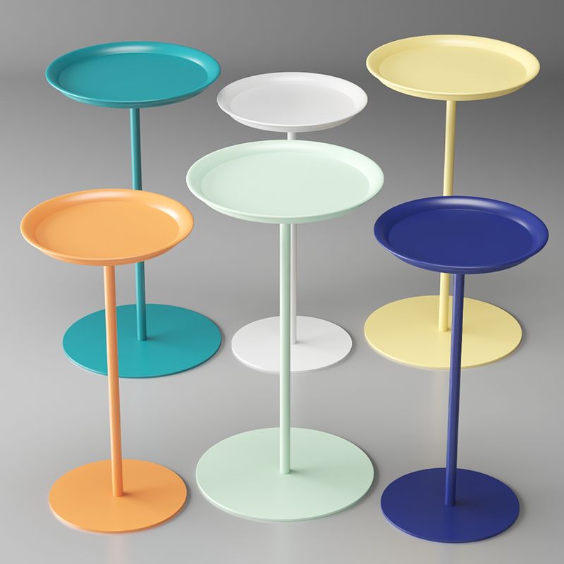 Pedestal Base Design Cocktail Table Multi-color Selection of Iron Circular Coffee Table