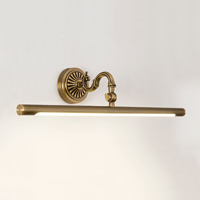 Mid-secolo stile di lusso a parete lineare a parete vanity set di illuminazione da vanità rame per bagno