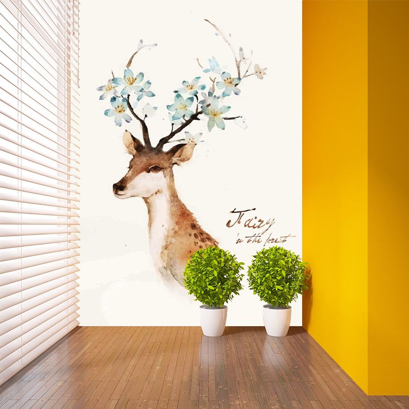 Waterproof Sika Deer Murals Wallpaper Customized Modern Art Wall Decor for Living Room