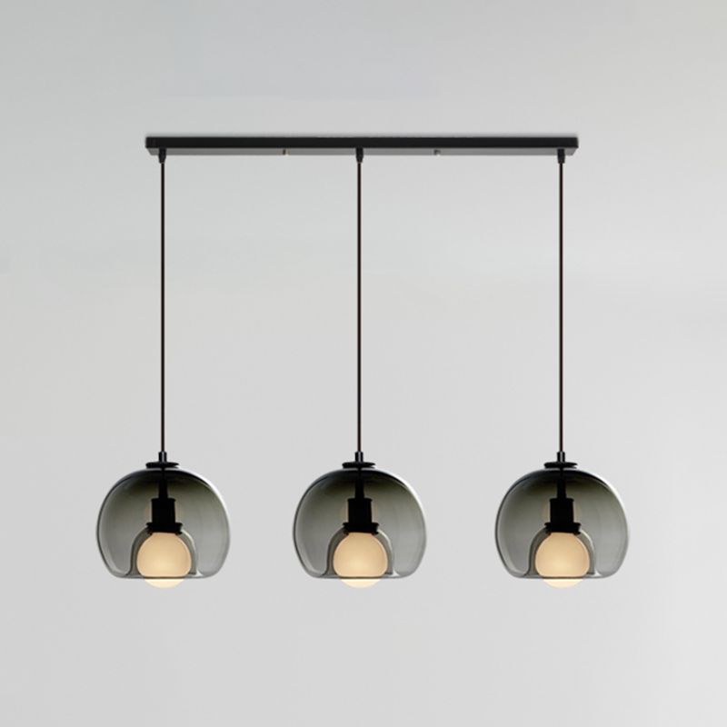 Global Glass Mini Pendant Light Dining Room Modern Ceiling Hanging Lamp