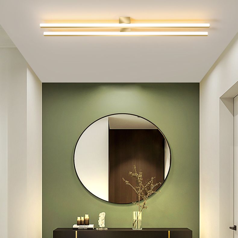 Lignes parallèles LED encastré simplicité acrylique Ultra-mince couloir éclairage monté au plafond