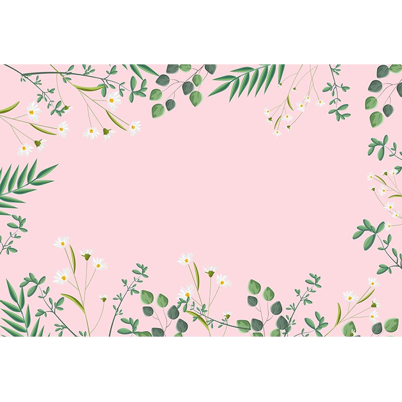 Modern Plant Wall Murals Stain Resistant Wall Art for Home,Waterproof and Antifouling