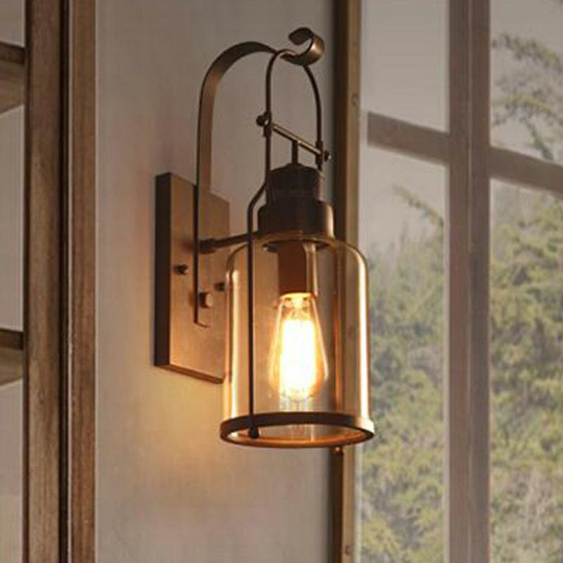 Schattierte Glaswandlampe Einfachheit Ein Restaurant Wandbeleuchtung in Schwarz