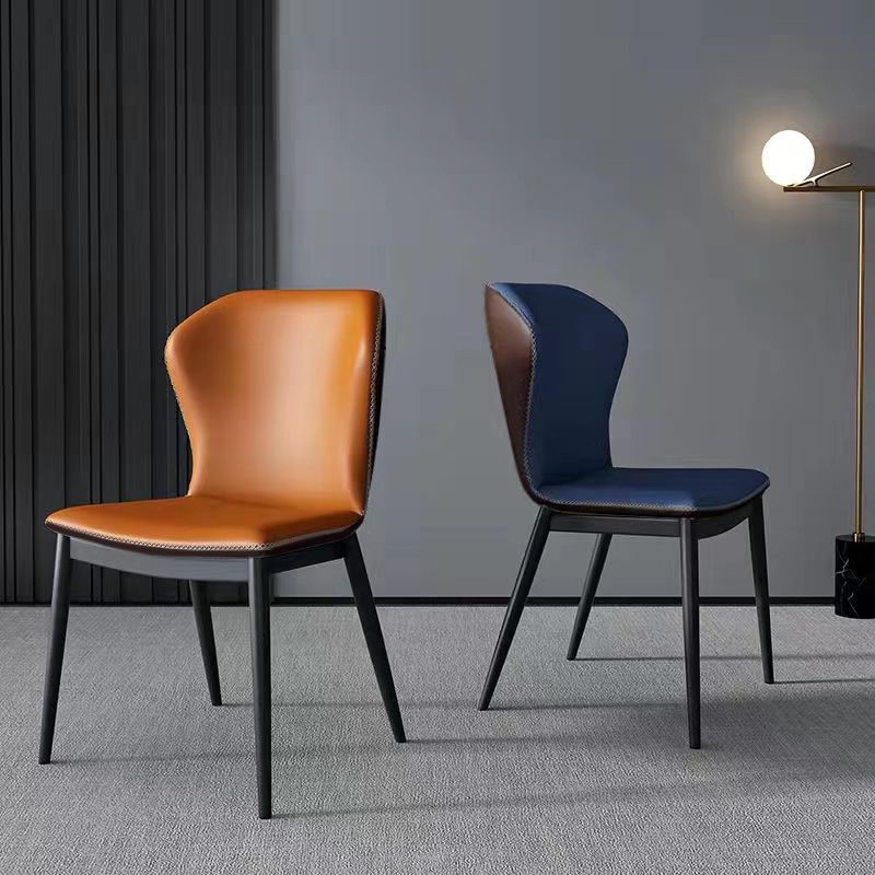 Silla lateral casera industrial Silla tapizada Wingback del comedor del metal