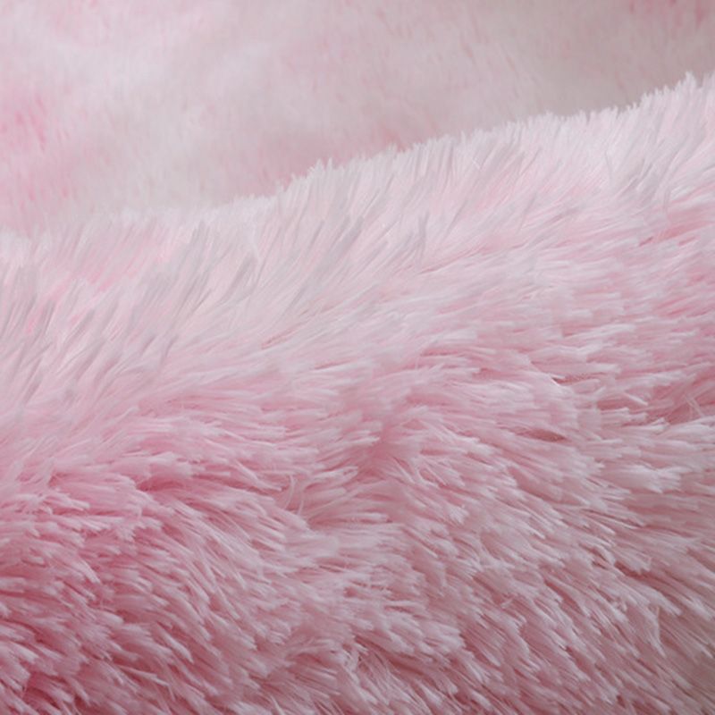 Round Plain Shag Rug Polyester Funky Carpet Pet Friendly Indoor Carpet for Home Decoration