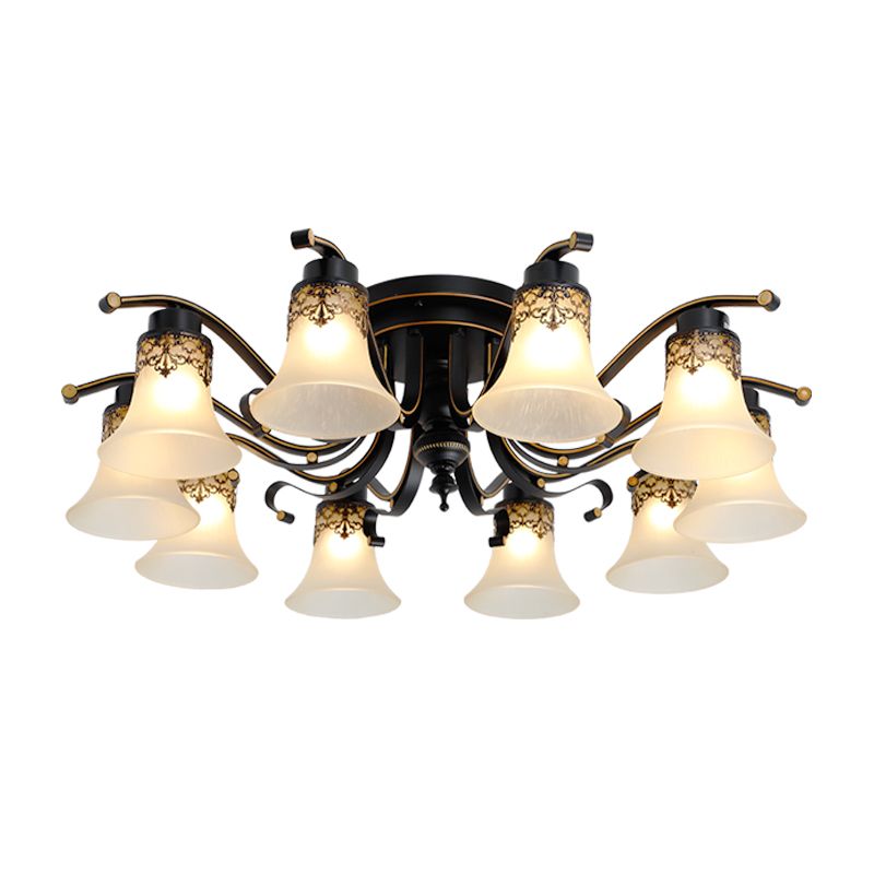 Eenvoudige inbouwplafondlamp Moderne plafondlamp met glazen kap voor woonkamer
