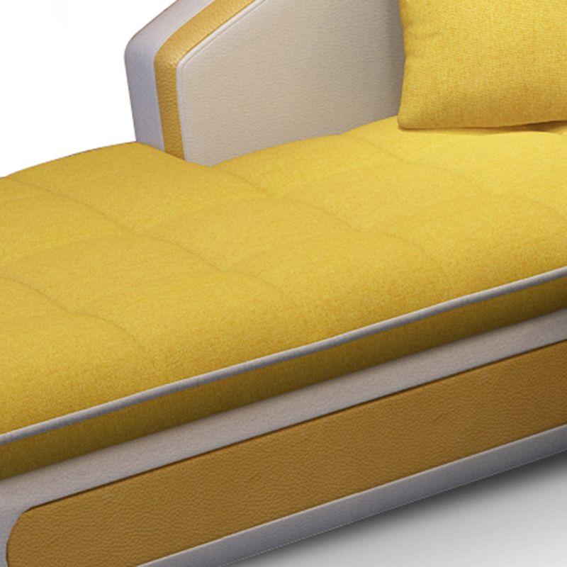 Slipcovered 4-seat Sofa & Chaise 32.28" H Adjustable Sectional