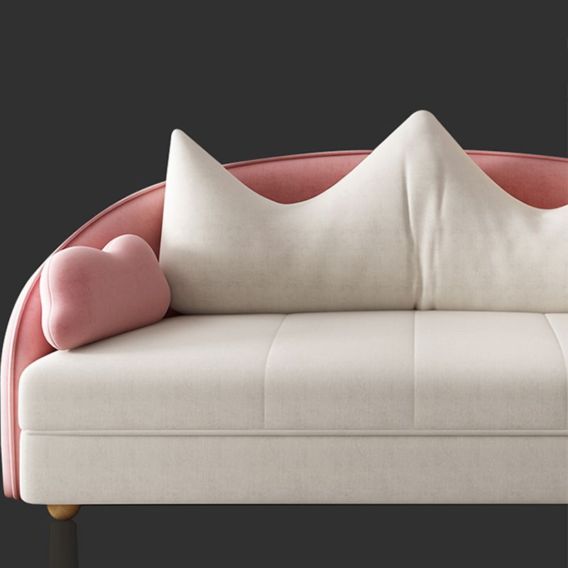Foldable Glam Sofa Bed No Distressing Pink Pillow Back Sleeper Sofa