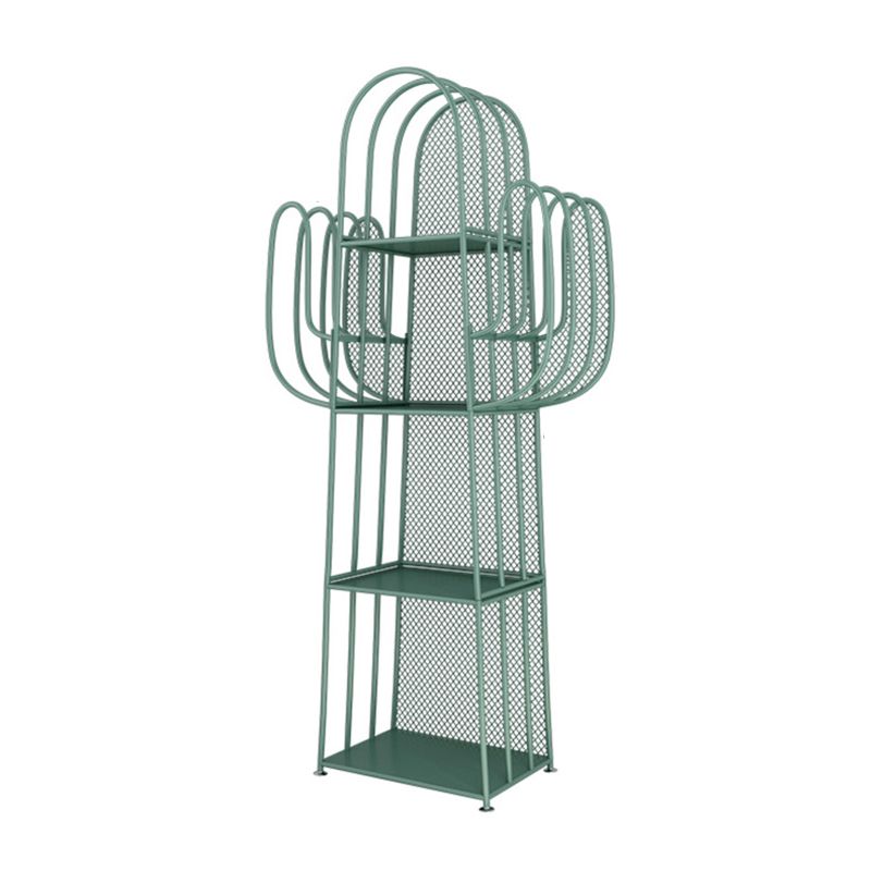 59"H Scandinavian Style Bookshelf Metal Shelf Bookcase for Home Use