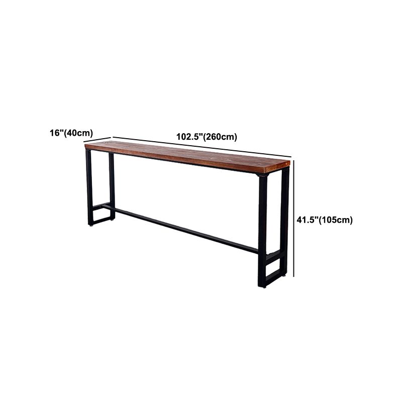 Industrial 1/4/6/11 Pieces Bar Table Set Rectangle Pine Wood Counter Table with Stools