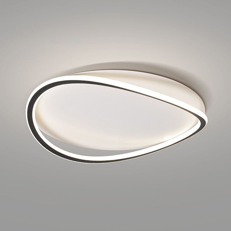 Minimalism Metal LED Flush Mount 1-Light Geometric Ceiling Mounted Light for Bedroom