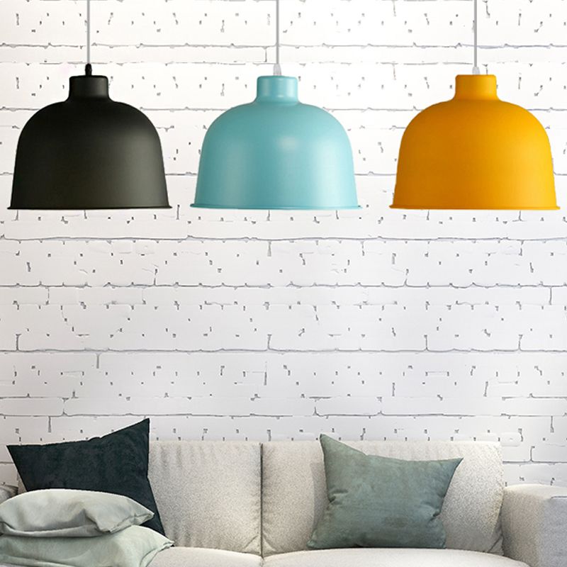 Metallschüssel Form Pendellicht Leichter Esszimmer 1 Kopf Makkaronstil Hanging Lampe