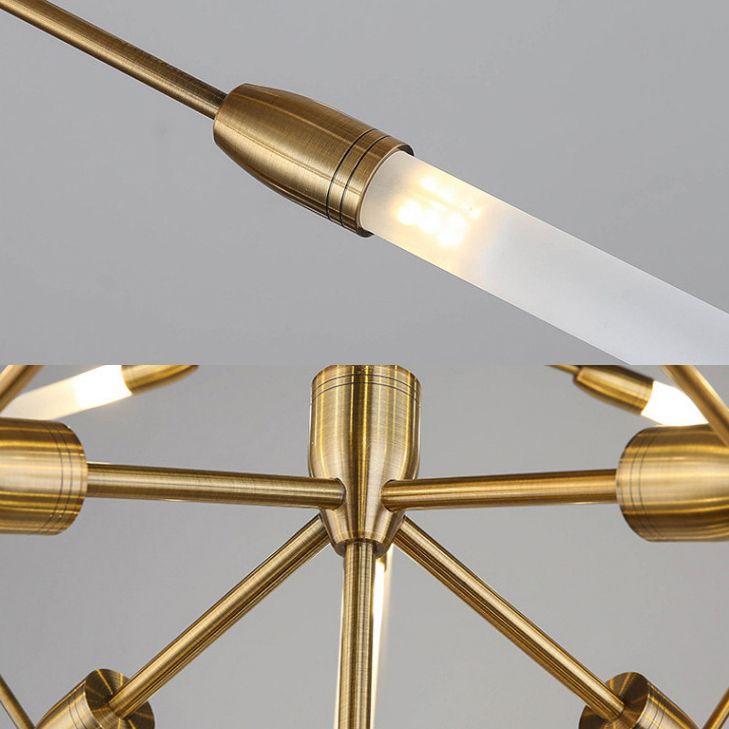 Accrilico Spur Lampadario illuminazione moderna elegante 5/25 luci per finitura in oro lampada a soffitto per soggiorno