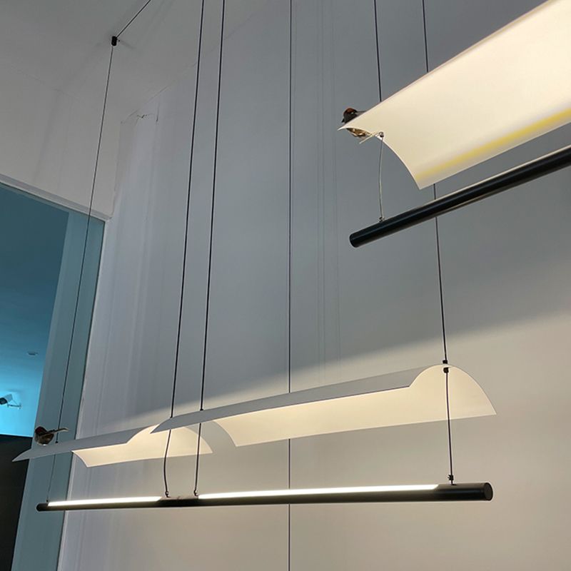 Modern Geometry Island Chandelier de 1 luces Restaurante LED LED LIGHTURES CON SHADE ACRYLIC