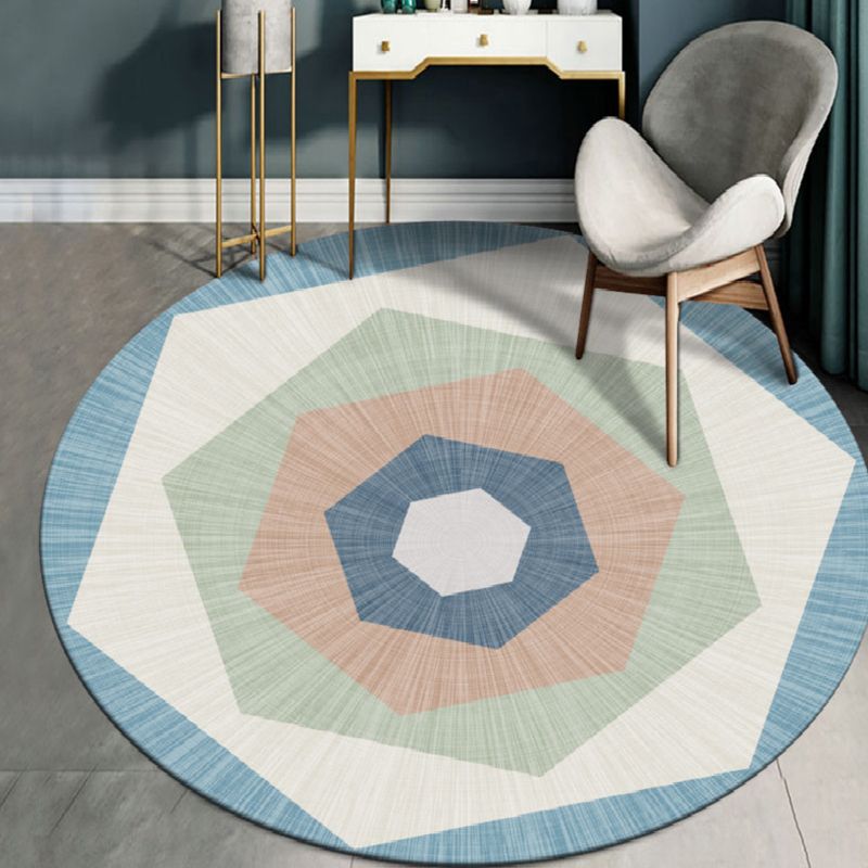 Moderner Deko-Teppich mit mehrfarbigem geometrischem Druck, Innenteppich, rutschfeste Unterseite, haustierfreundlicher Bereichsteppich
