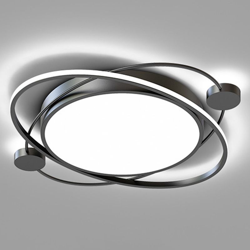 Wrap-around Line Design Rund LED Deckenleuchte 19.5 " Weiche Nordische Style Flush Mount Lamp für Schlafzimmer