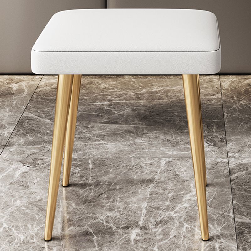 White Vanity with Makeup Table and Stool, 1/2 Drawers Dresser - 31.89" H
