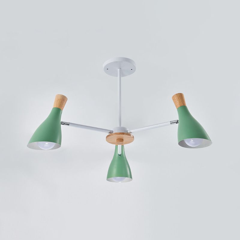 Multi Light Cone Hangende kroonluchter Moderne Macaron Style Metal Hanging Lamp voor restaurant