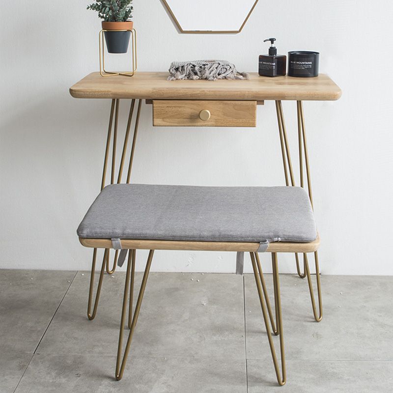 Modern Natural Solid Wood With Drawer Bedroom Makeup Vanity Desk