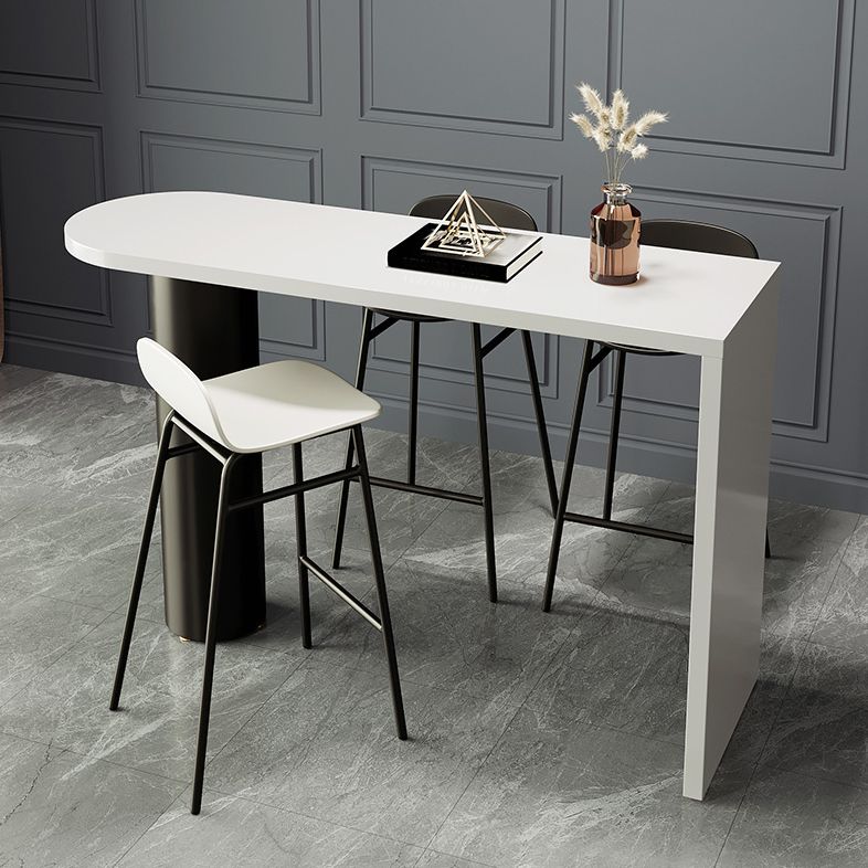 Modern Free Form Pub Table Set 1/3/4 Pieces Solid Wood Top Bar Table Set