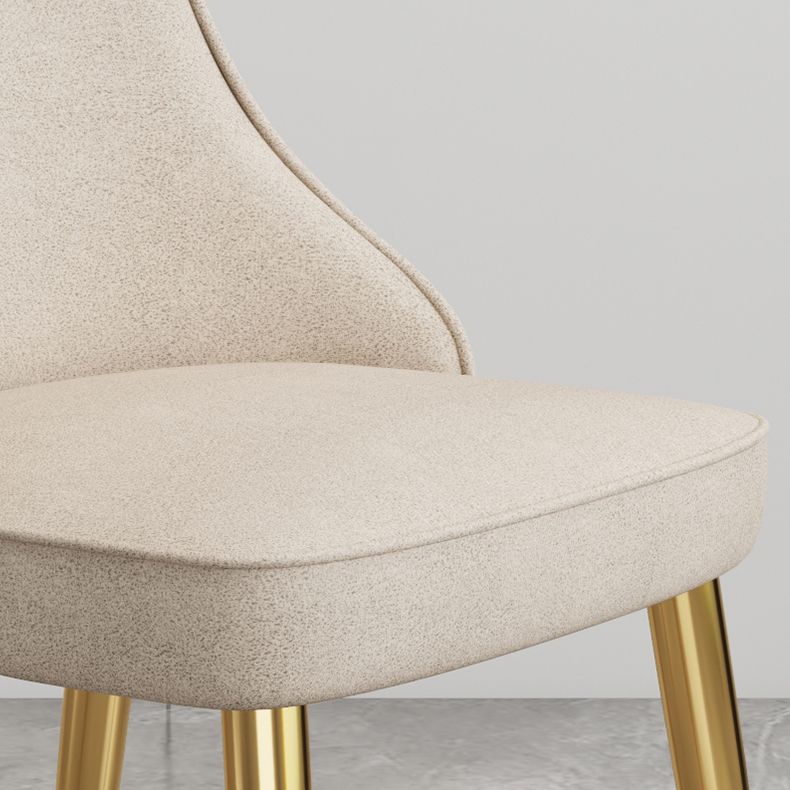 Fabric Dining Side Chair Modern Parsons Armless Chair for Dining Room