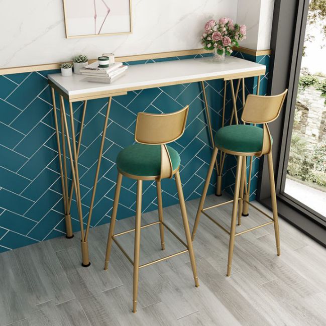 Nordic Bar Table 42-inch Height Gold 4 Legs Bistro Table for Kitchen