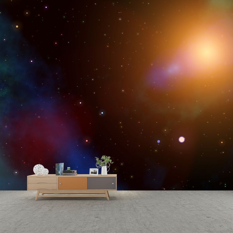 Modern Universe Waterproofing Wall Covering for Living Room, Custom Size Available