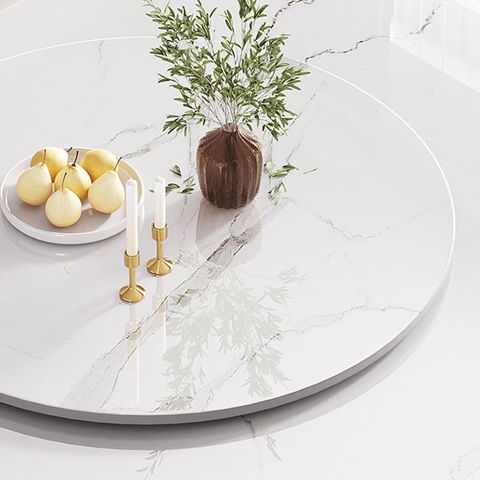 Modern Round Dining Table Sintered Stone Dinner Table for Dining Room