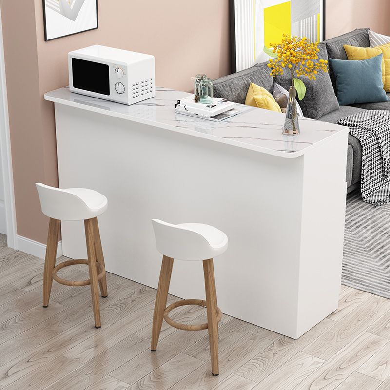 Contemporary Bar Dining Table Rectangle Wooden Counter Table