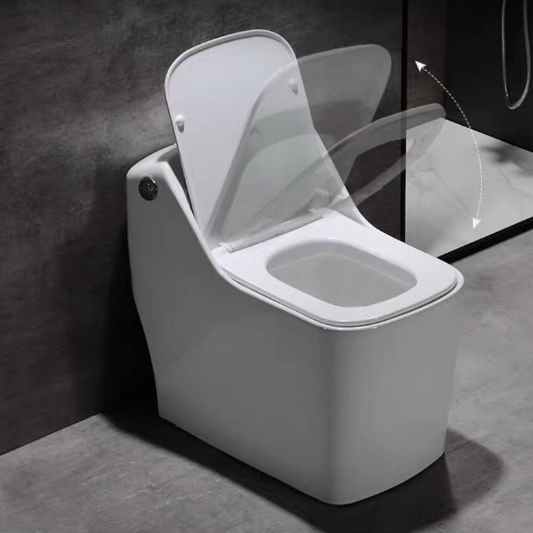 Modern Siphon Jet Toilet Bowl Floor Mount Flush Toilet with Toilet Seat