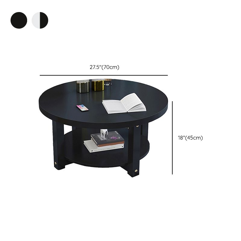 Wood Single Coffee Table No Distressing Coffee Table with Shelf