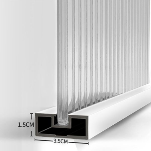 Fixed Shower Screen White Full Frame Tempered Glass Shower Door