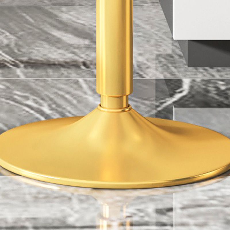Taburete giratorio ajustable Glam, taburete de bar de cocina de hierro con cojín de terciopelo
