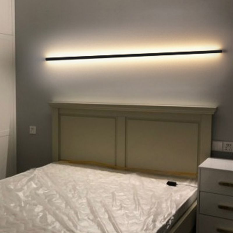 Linear Shape Metal Wall Lighting Modern 1 Light Wall Mounted Light Fixture